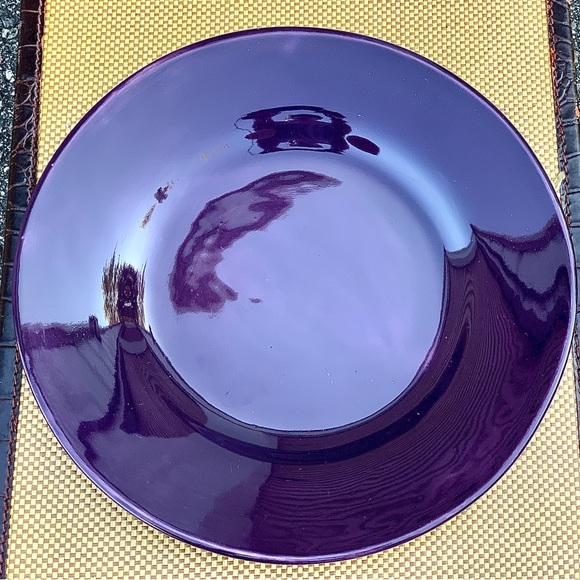 Pottery Barn SAUSALITO Fig Purple Glazed Earthenware Dinner Plate - Picture 4 of 16